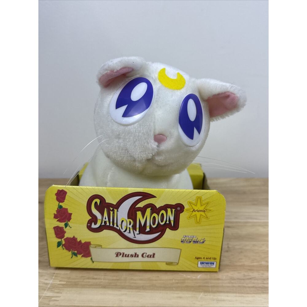 VTG 2000 Sailor Moon Artemis Plush NIB Rare CLEAN 7” IRWIN TOYS